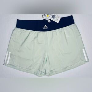 Adidas High Waist Woven Athletic Shorts Linen Green Women's Medium